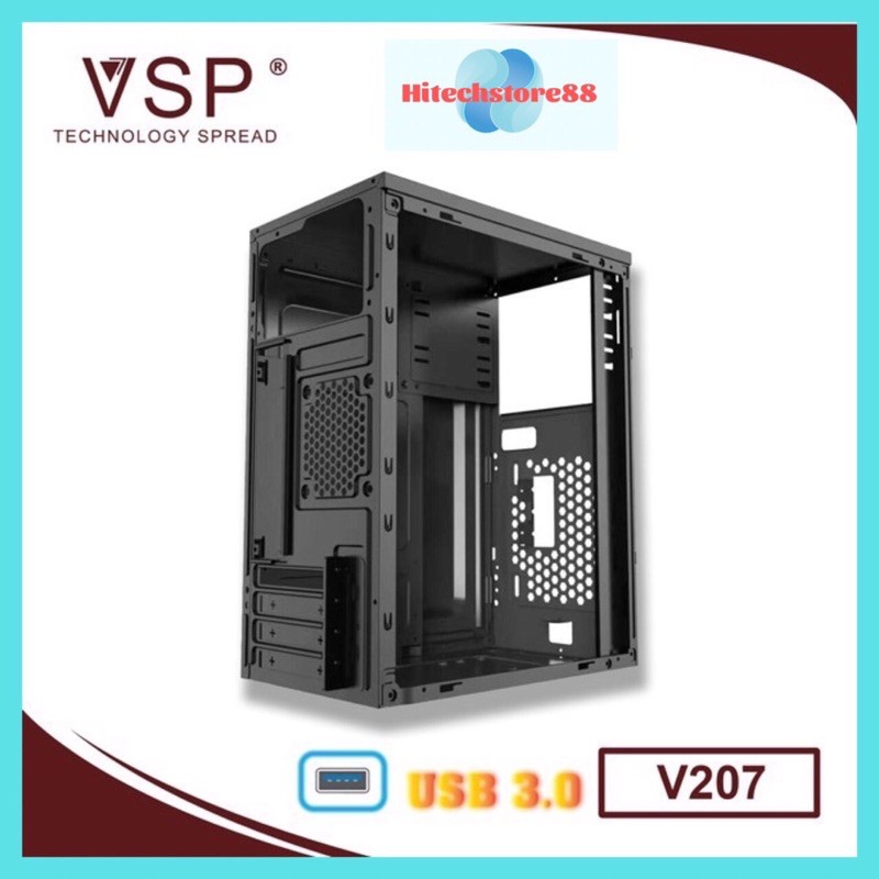 ✔️ Vỏ Case Máy tính V207 LED RGB . USB 3.0 ✔️