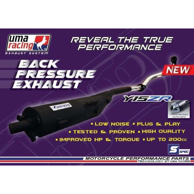 Pô UMA bô tăng Racing TRU EXHAUST SYSTEM dành cho Ex150cc  winner150 ex135 CHÍNH HÃNG