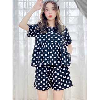 Bộ lua babydoll manggo cao cấp mặc nhà