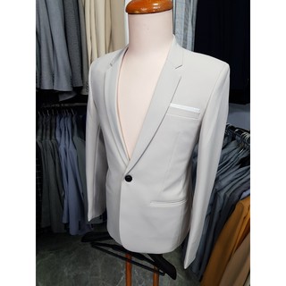 Áo vest nam form ôm body màu nude chất liệu vải dày mịn