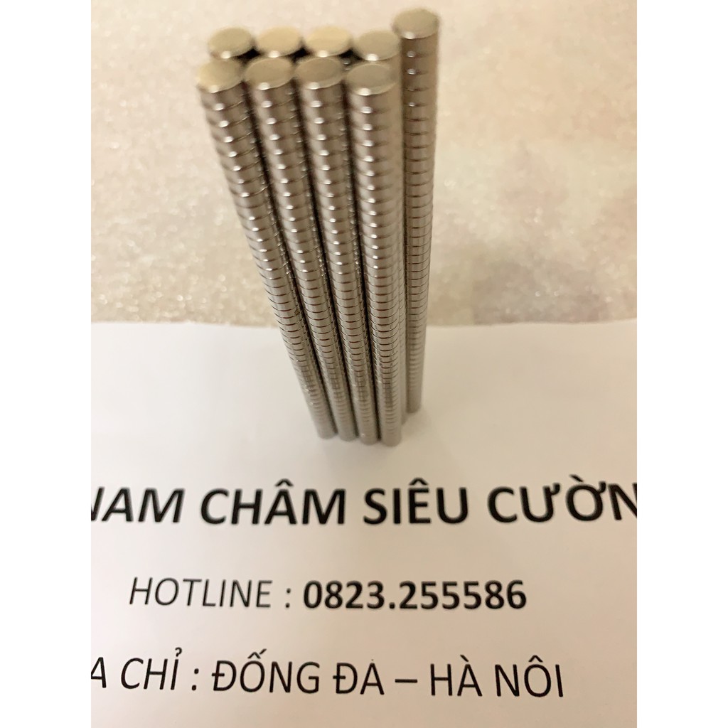 nam châm đất hiễm 5x2mm bộ 100 viên , nam châm siêu cường