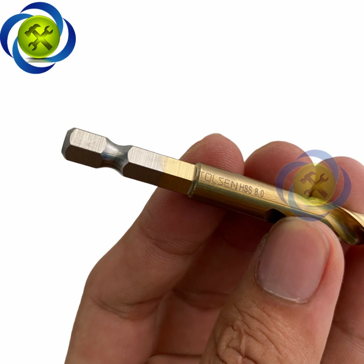 Mũi khoan sắt 8mm Tolsen 75192 dài 117mm chuôi lục giác