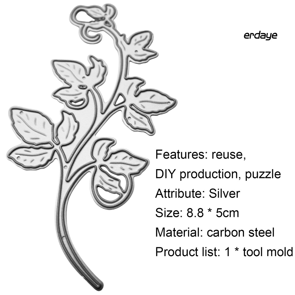 Khuôn Cắt Giấy Bằng Thép Carbon Hình Chiếc Lá Có Thể Tái Sử Dụng