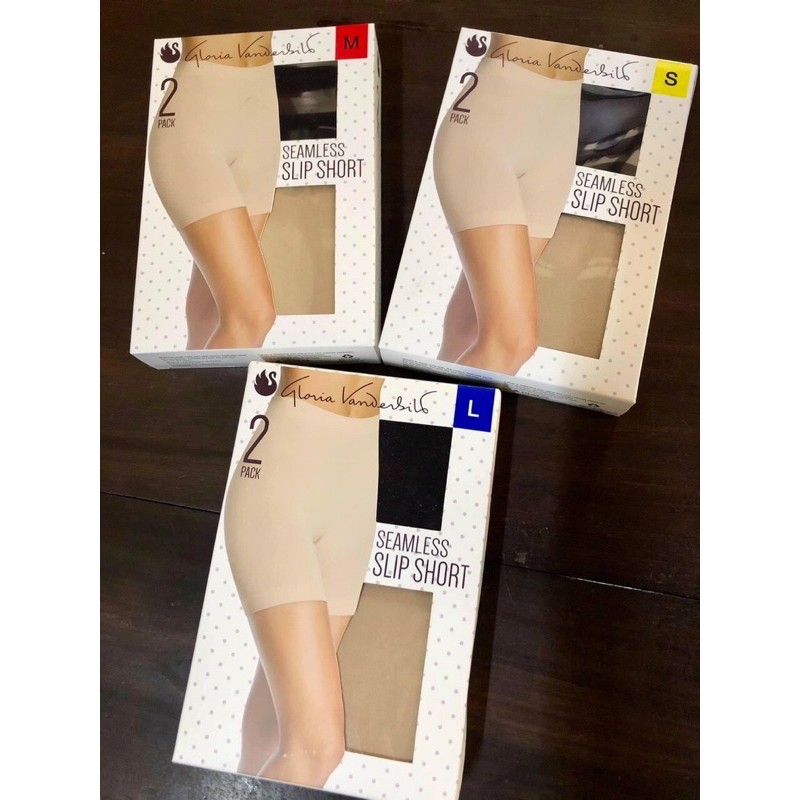 Set 2 quần của Gloria Vanderbilt Seamless Slip Short ôm bụng
