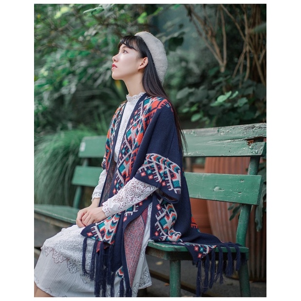 Áo Choàng Thổ Cẩm Cao Cấp Có Sẵn