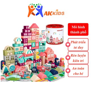 Mô hình thành phố, đồ chơi lắp ráp mô hình thành phố, đồ chơi thông minh Aka Kids