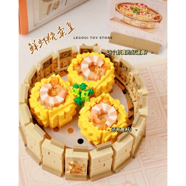 Đồ chơi xếp hình Legogi SET DIMSUM TRÀ LOZ MINI 1260 1261 1262 1263 1264 1265 mô hình lắp ráp lắp ghép
