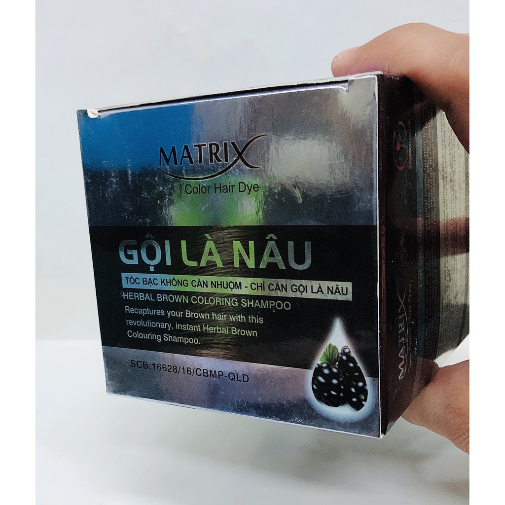 Gội Nâu Matrix Hộp 10 gói