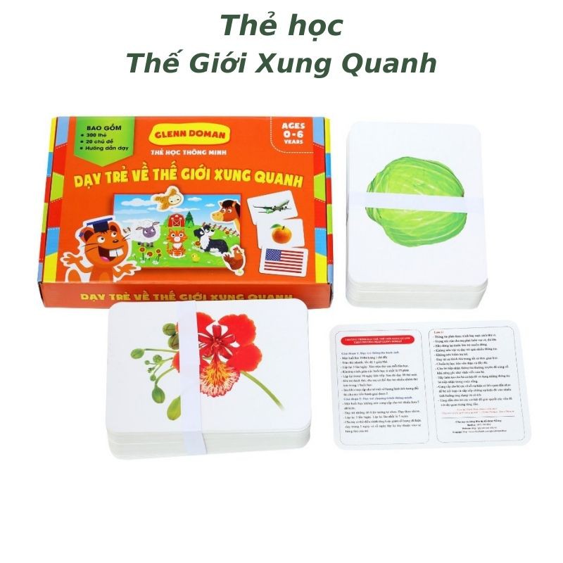 Bộ THẺ HỌC THÔNG MINH CHO BÉ 🌟 FREE SHIP 🌟 Thẻ Dạy Trẻ Về Thế Giới Xung Quanh Nâng Cao cho Trẻ từ 0 - 6 Tuổi