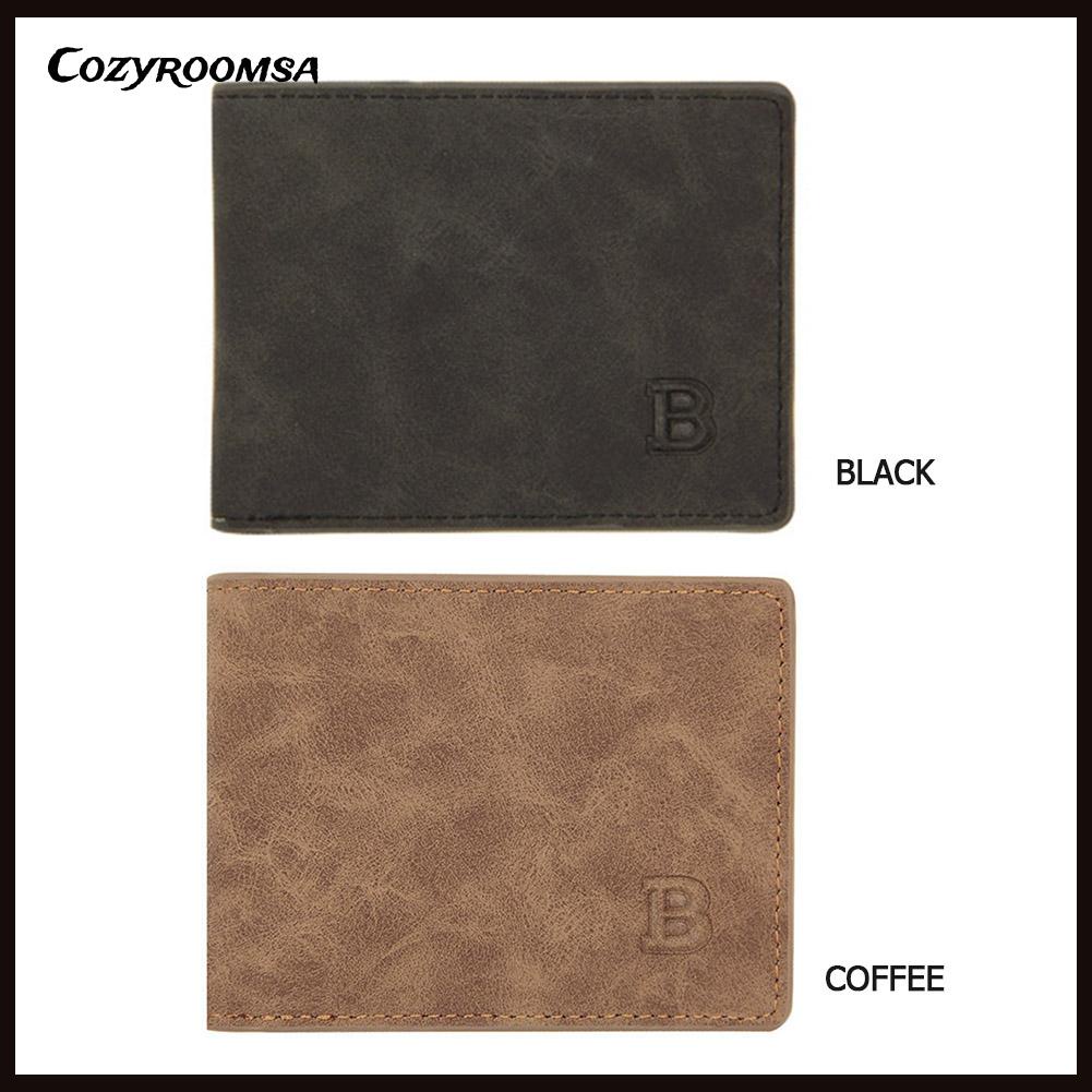 Ví nam mini mỏng nhẹ kèm ngăn đựng thẻ &amp; khóa kéo &amp; giá đỡ