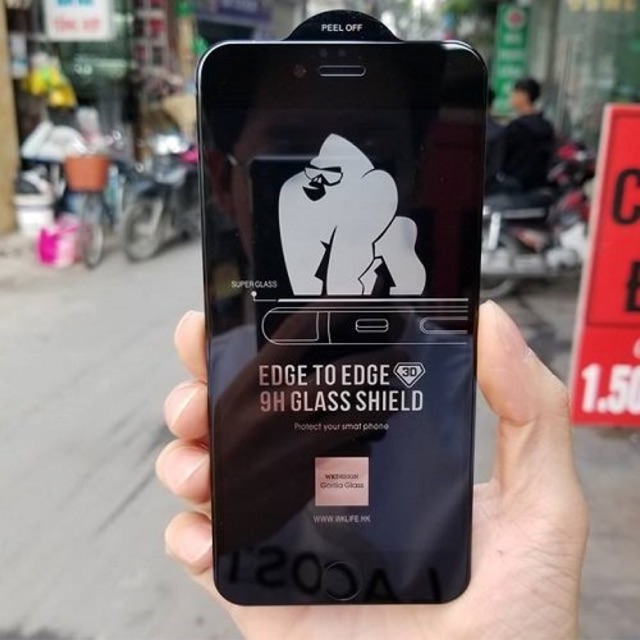Kính Kinh kong trần full màn loại chính hãng dành cho  Ip17/ ip17pro/ ip17 Air / ip17 pro max