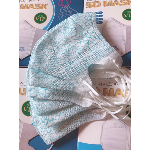 Khẩu Trang 5D Cao Cấp HT Mask Xuất Hàn Họa Tiết Siêu Xinh(Hộp 10c)