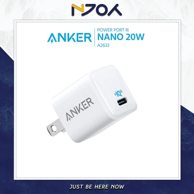 Củ Sạc Nhanh Anker 20W Nano Power Port Iii A2633 Chính Hãng Cổng Type C thumbnail