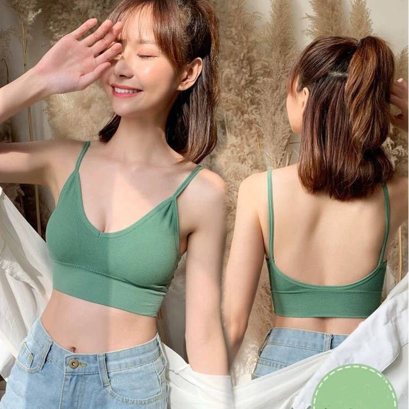 Áo ngực thể thao màu trơn không gọng co giãn | BigBuy360 - bigbuy360.vn