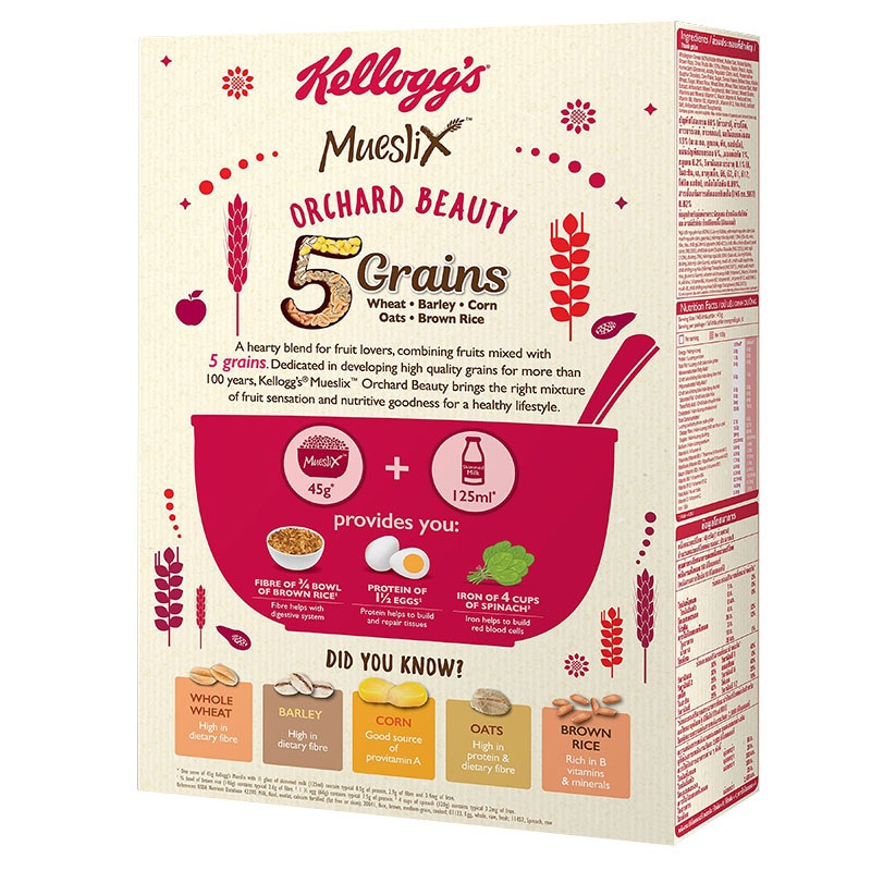 Bánh / Ngũ cốc ăn sáng Kellogg’s Mueslix Orchard Beauty - Hộp 375g