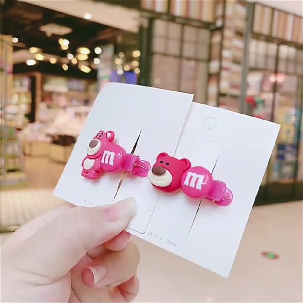 Kẹp Tóc Hình Gấu / Dâu Tây Dễ Thương Cho Bé Gái
