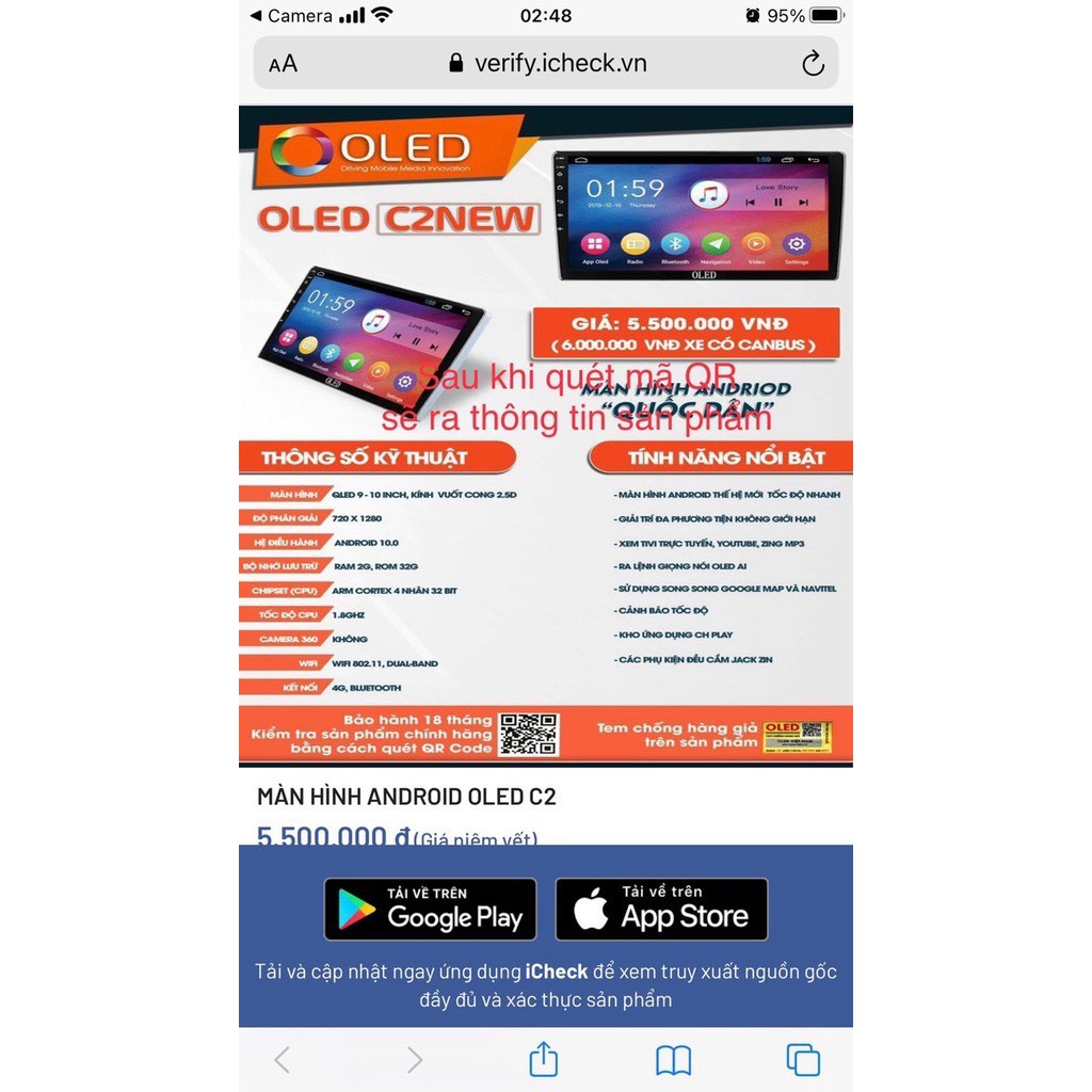 Màn Hình Android OLED C2 Theo Xe KIA SORENTO 2014 - 2020, 10 inch kèm dưỡng và jack zin theo xe