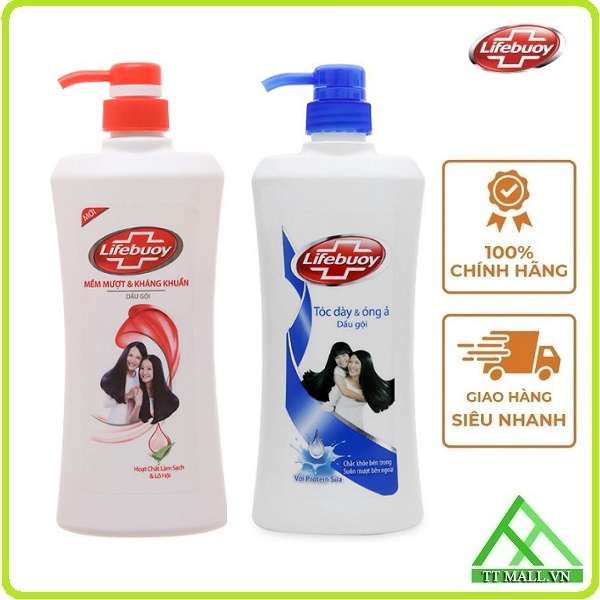 Dầu Gội Lifebuoy 640g - Cho Tóc Mềm Mượt, Dày Óng Ả