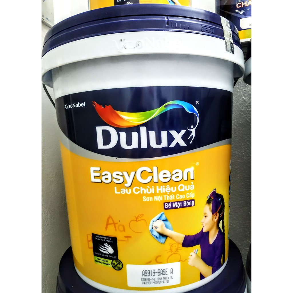 Sơn nội thất cao cấp Dulux Easyclean bề mặt bóng (18 LÍT)