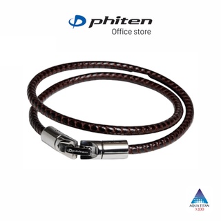 Vòng tay Phiten Rakuwa x100 leather touch TG415001/TG415101