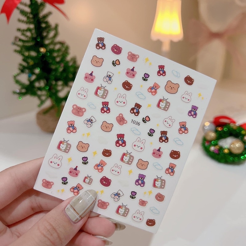 Sticker, Hình Dán Trang Trí Móng Làm nail