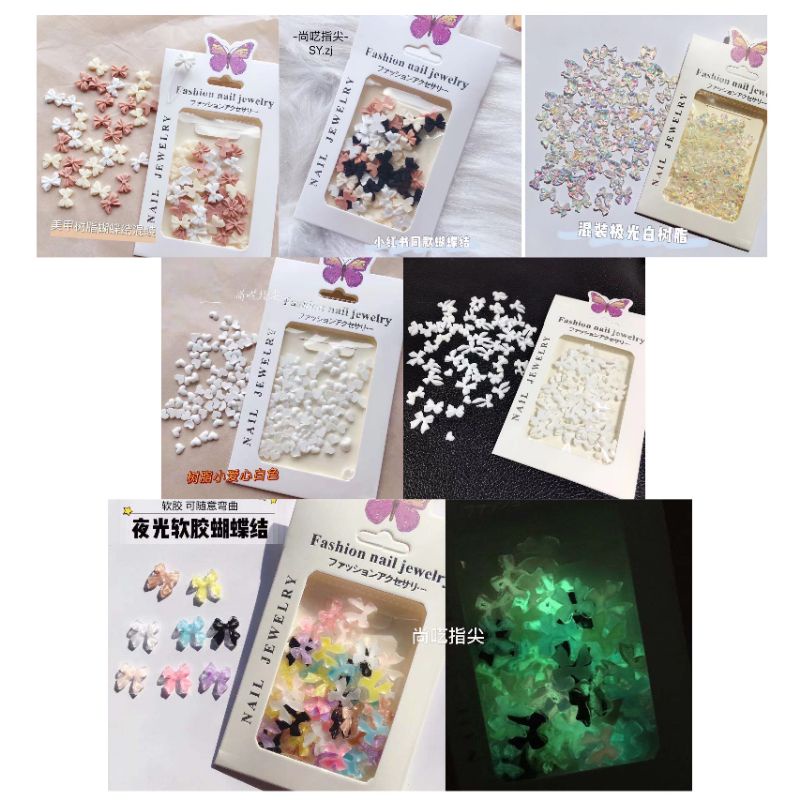Set Charm nail nhựa, Charm đính móng