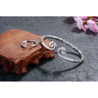 [Tuyệt đẹp] Combo Vòng - Nhẫn kim cô chạm khắc thủ công