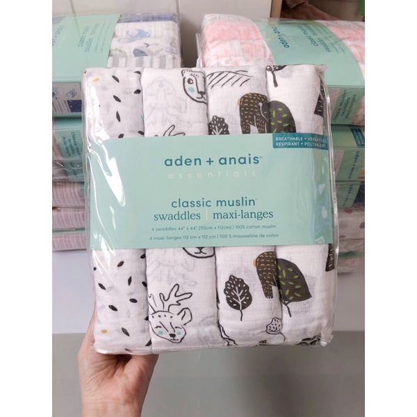 Set 4 khăn ADEN ANAIS chính hãng [Hàng Mỹ]
