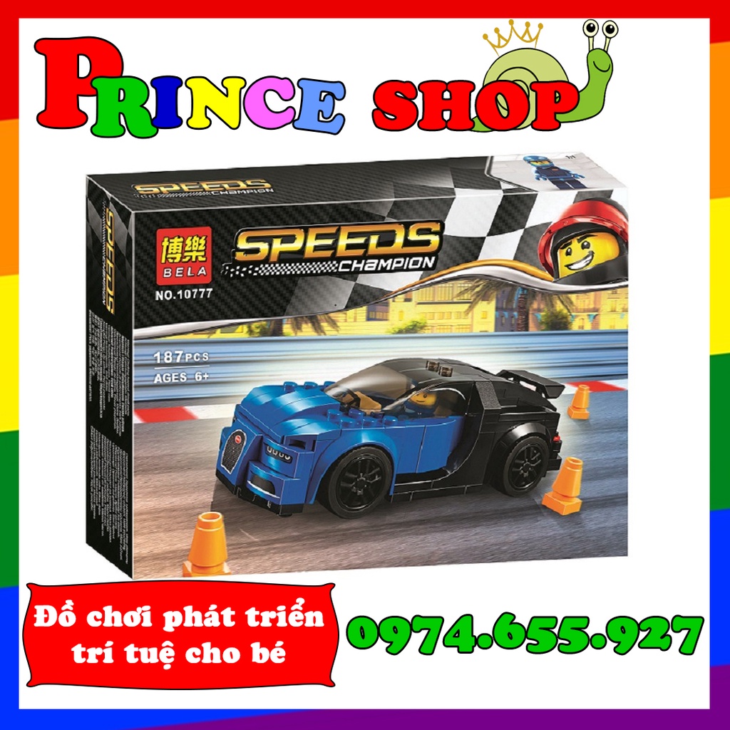 Bộ xếp hình xe đua Speed Champions Bugatti Chiron Lari/Bela 10777 (75878)