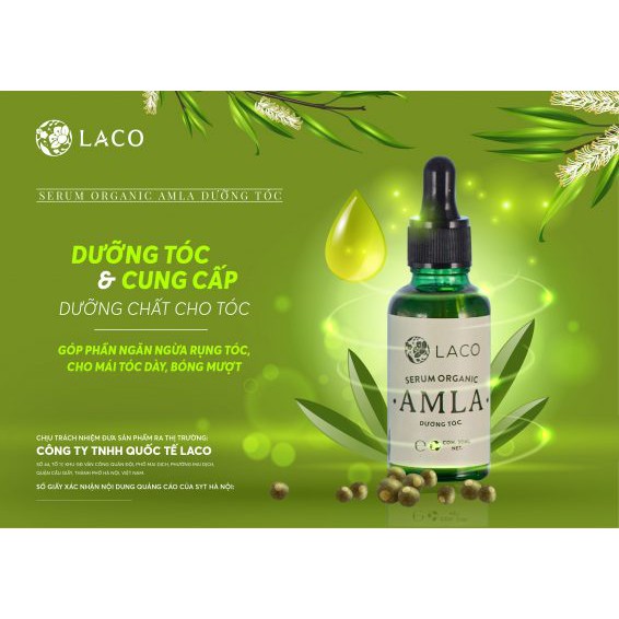 [ĐỘC QUYỀN TỪ ẤN ĐỘ]Serum Dưỡng Tóc Organic Amla Laco-Tinh Dầu Nuôi Dưỡng Da Đầu, Kích Thích Mọc Tóc Cực Nhanh