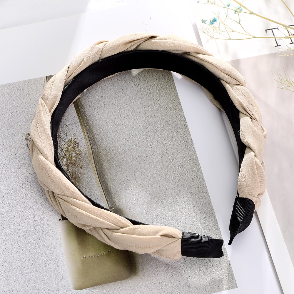 Băng Đô Haimeikang Vải Nhung Bện Xoắn Phong Cách Hàn Quốc Retro Cho Nữ