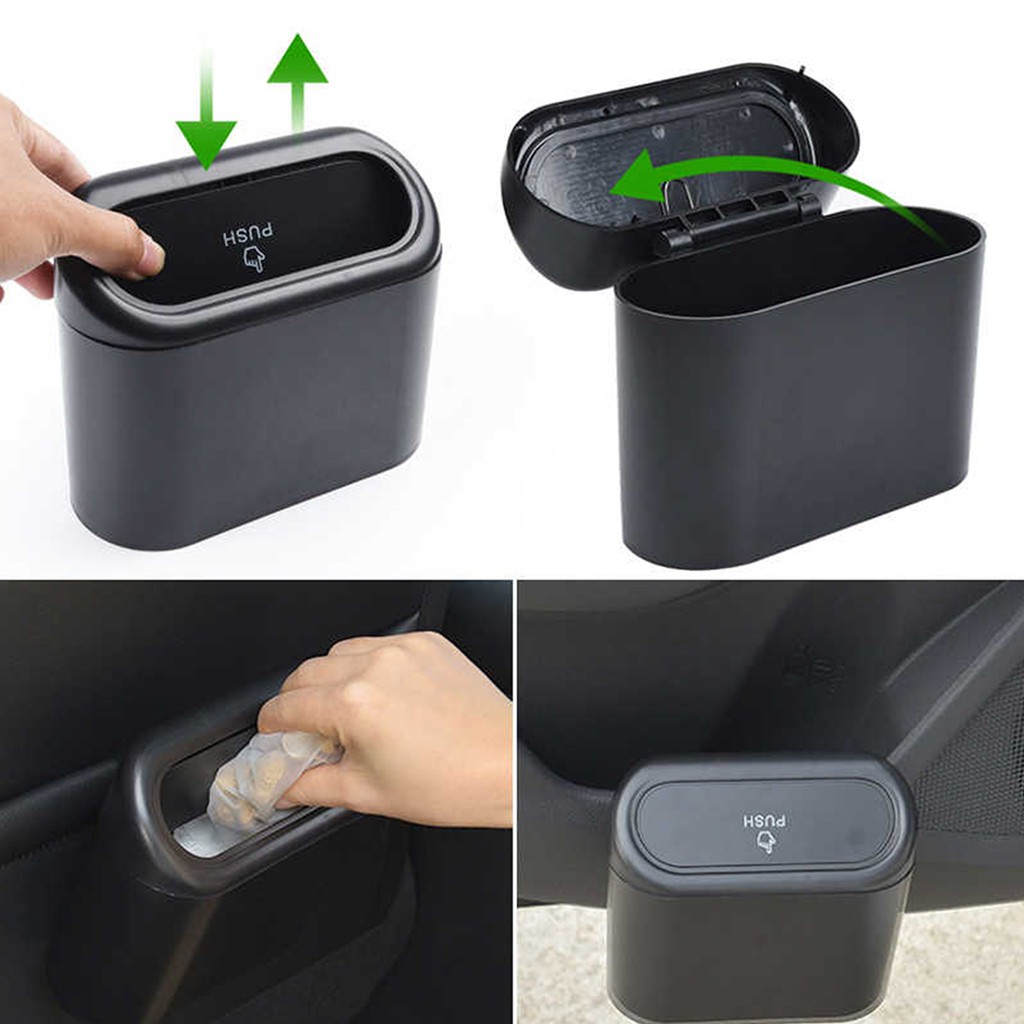 Thùng rác ô tô mini VuaAuto thiết kế sang trọng, đựng rác tiện lợi giúp không gian xe trở nên gọn gàng sạch sẽ - VuaAuto