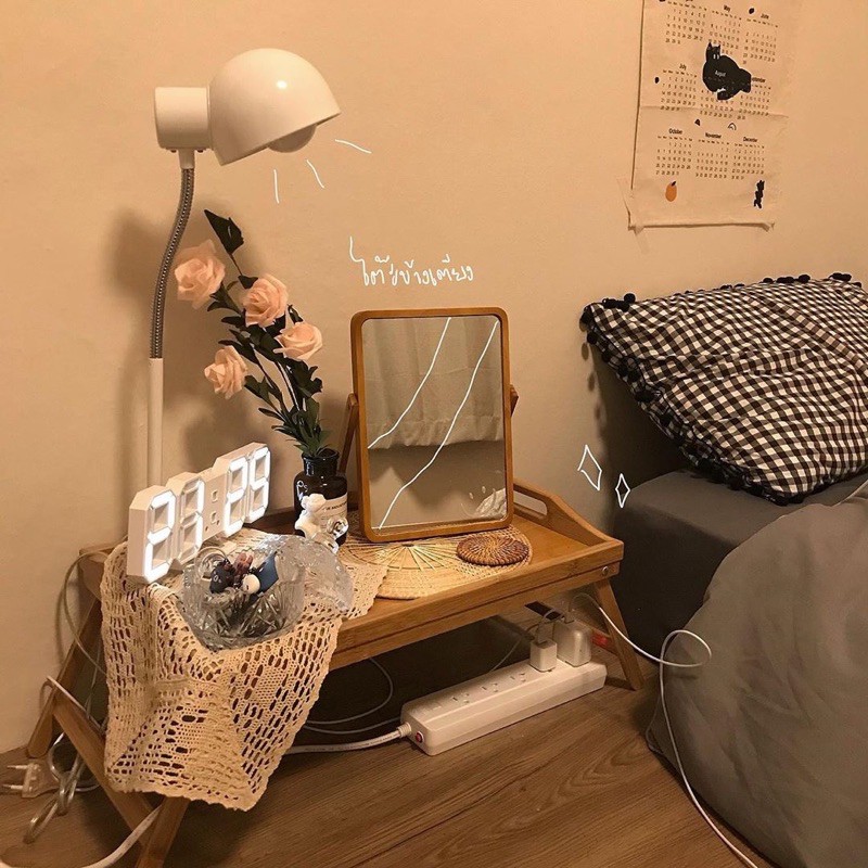 Gương quai gỗ quay 360 độ Hàn Quốc - Décor nhà Sò