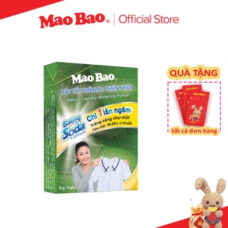 Bột Tẩy Quần Áo Thiên Nhiên Mao Bao chứa công thức Baking soda 12 g x 2 gói