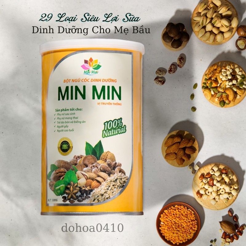 [CHÍNH HÃNG] NGŨ CỐC DINH DƯỠNG LỢI SỮA MIN MIN 500G