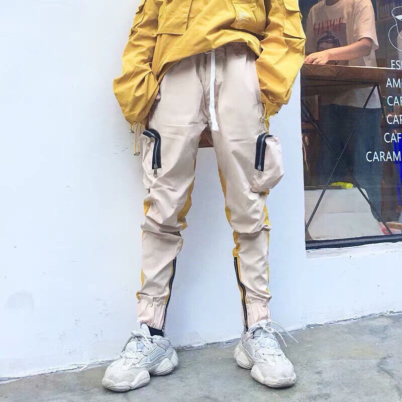 Quần Jogger Kaki Nam Nữ Túi Hộp Zipper Unisex