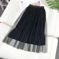 Chân váy tulle skirt  style công chúa dài qua gối