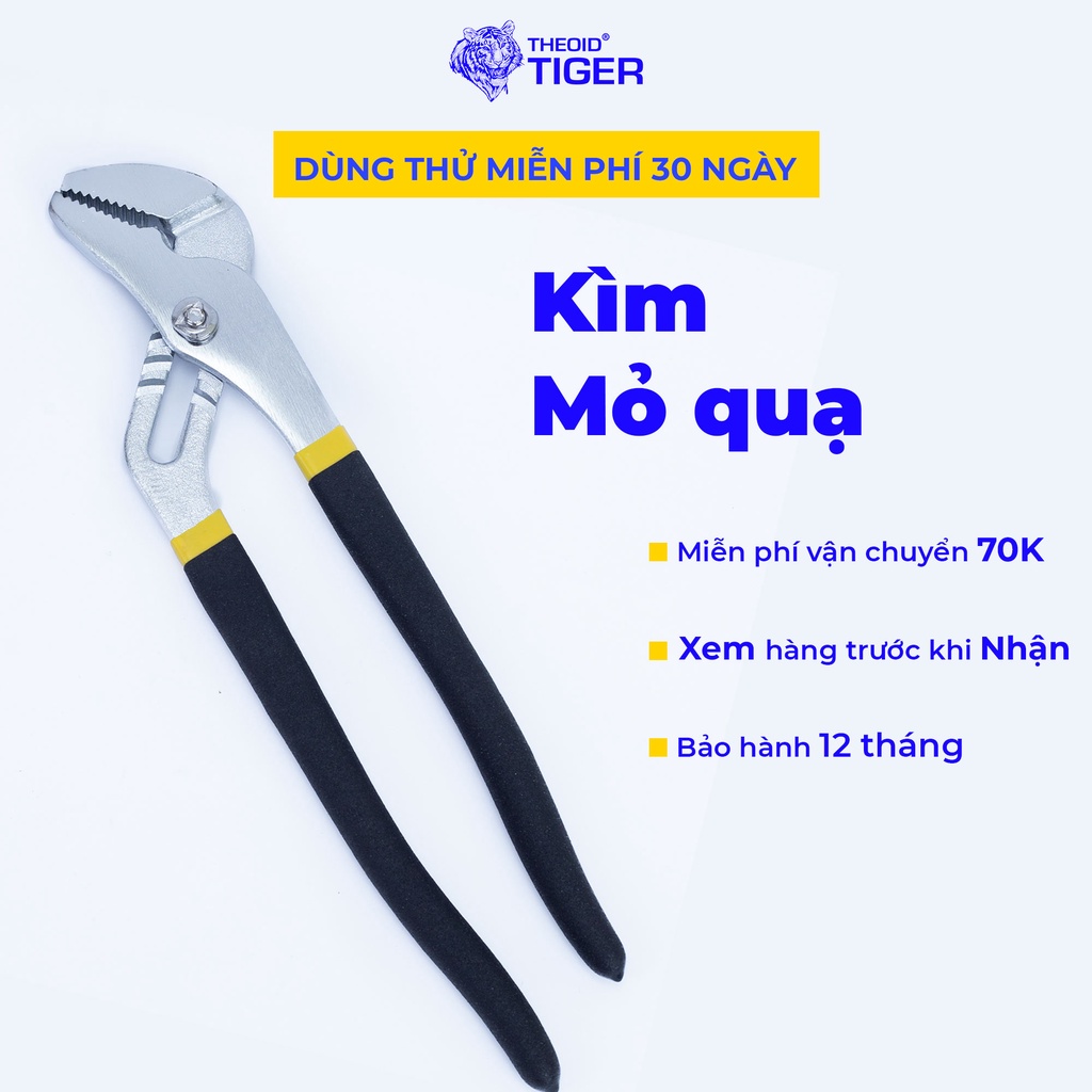 Kìm Mỏ Quạ thép CRV Theoid Tiger có 2 kích thước 10&quot; và 12&quot; - Bảo hành 12 tháng - 1 đổi 1