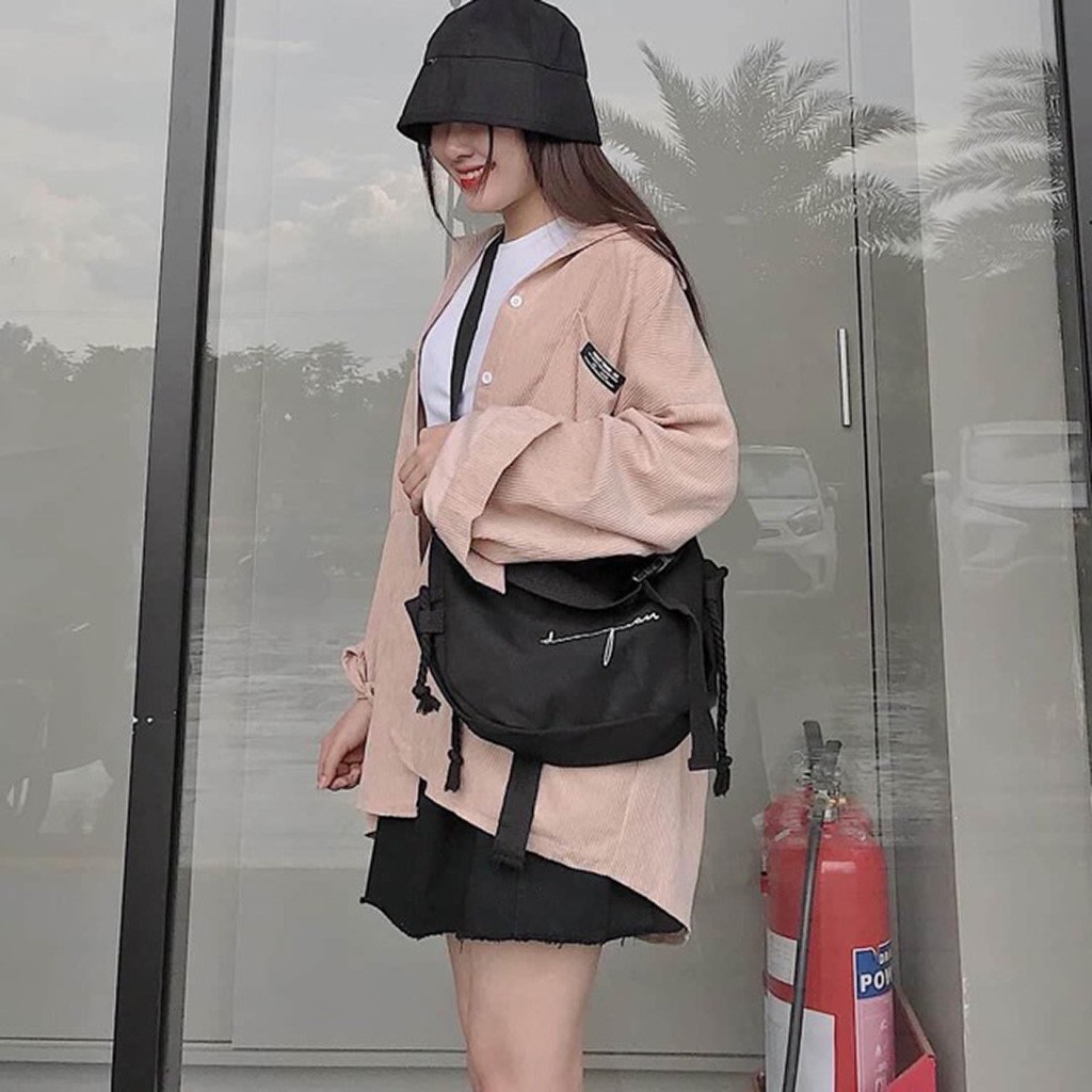Áo sơ mi nhung lì 2 túi oversize vintage Hàn Quốc 1hit_unisex