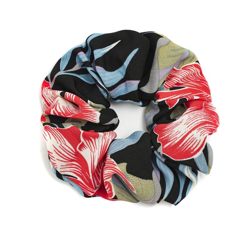 Dây Buộc Tóc Họa Tiết Hoa Nhiều Màu Sắc Phong Cách Retro Thời Trang Cho Nữ