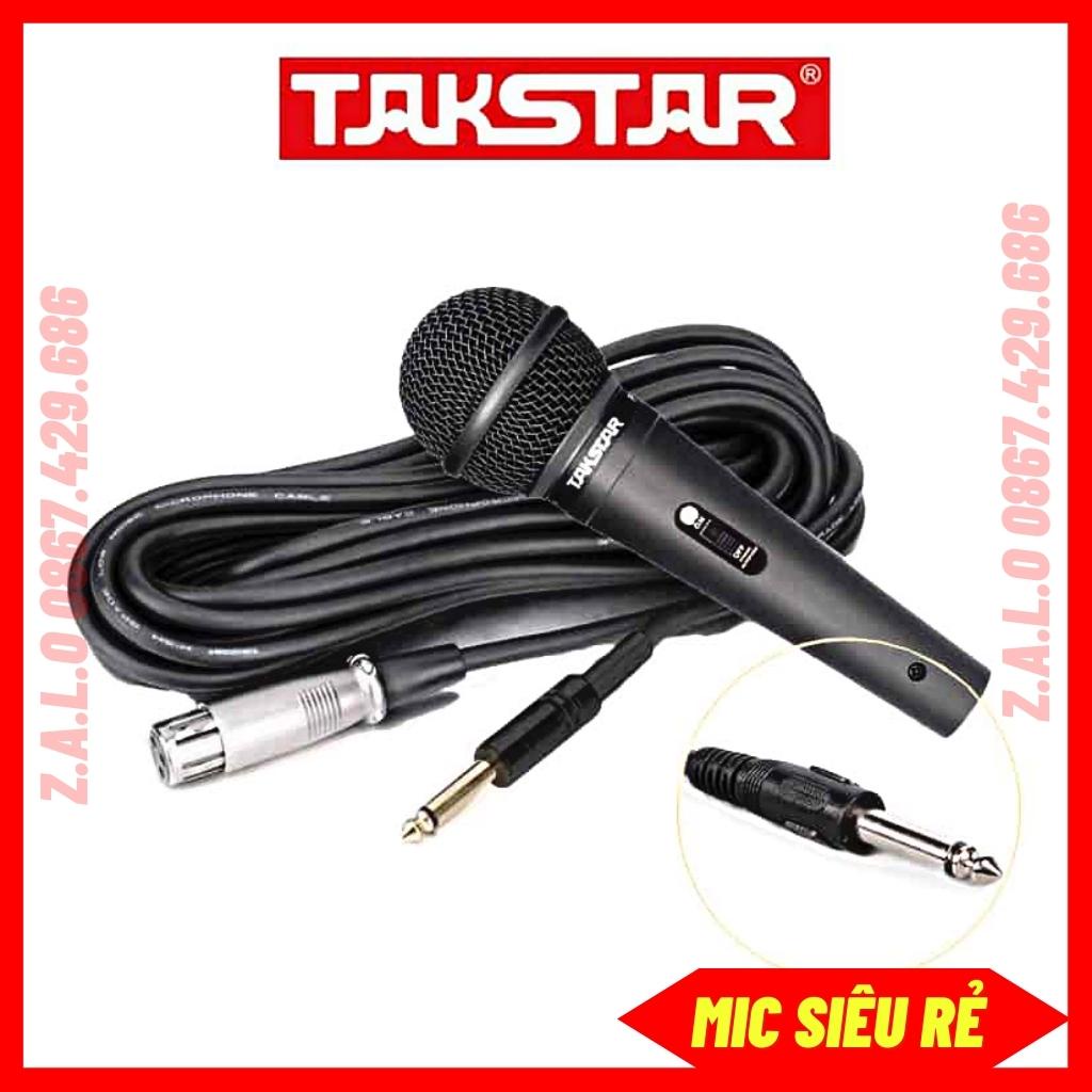Micro Karaoke Có Dây Takstar PRO-38 Độ Nhạy Cao, Dây Dài 6m, Lọc Ồn, Chống Nhiễu, Chính Hãng Bảo Hành 12 Tháng