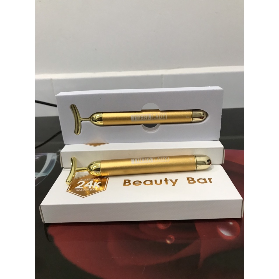 MÁY Massage mặt 24k BEAUTY BAR nâng cơ mặt thẩm thấu SERUM - EDS Hàng Mỹ