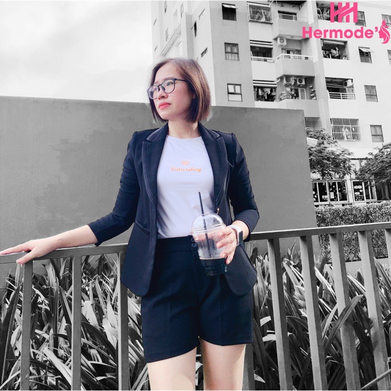 Set Vest Dáng Ngắn Tay Dài+ Quần Short[ Hàng Cao Cấp] | BigBuy360 - bigbuy360.vn