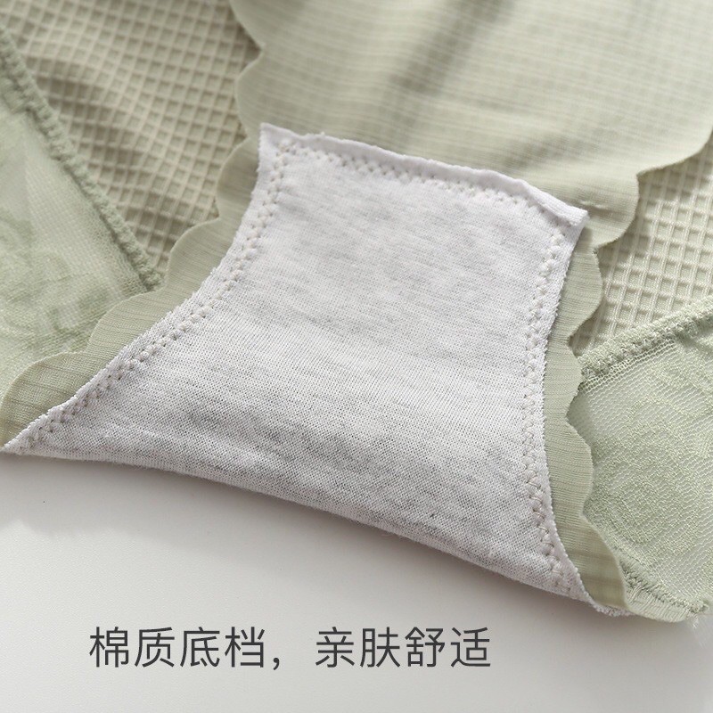 COMBO QUẦN LÓT COTTON PHỐI REN CAO CẤP 2207#