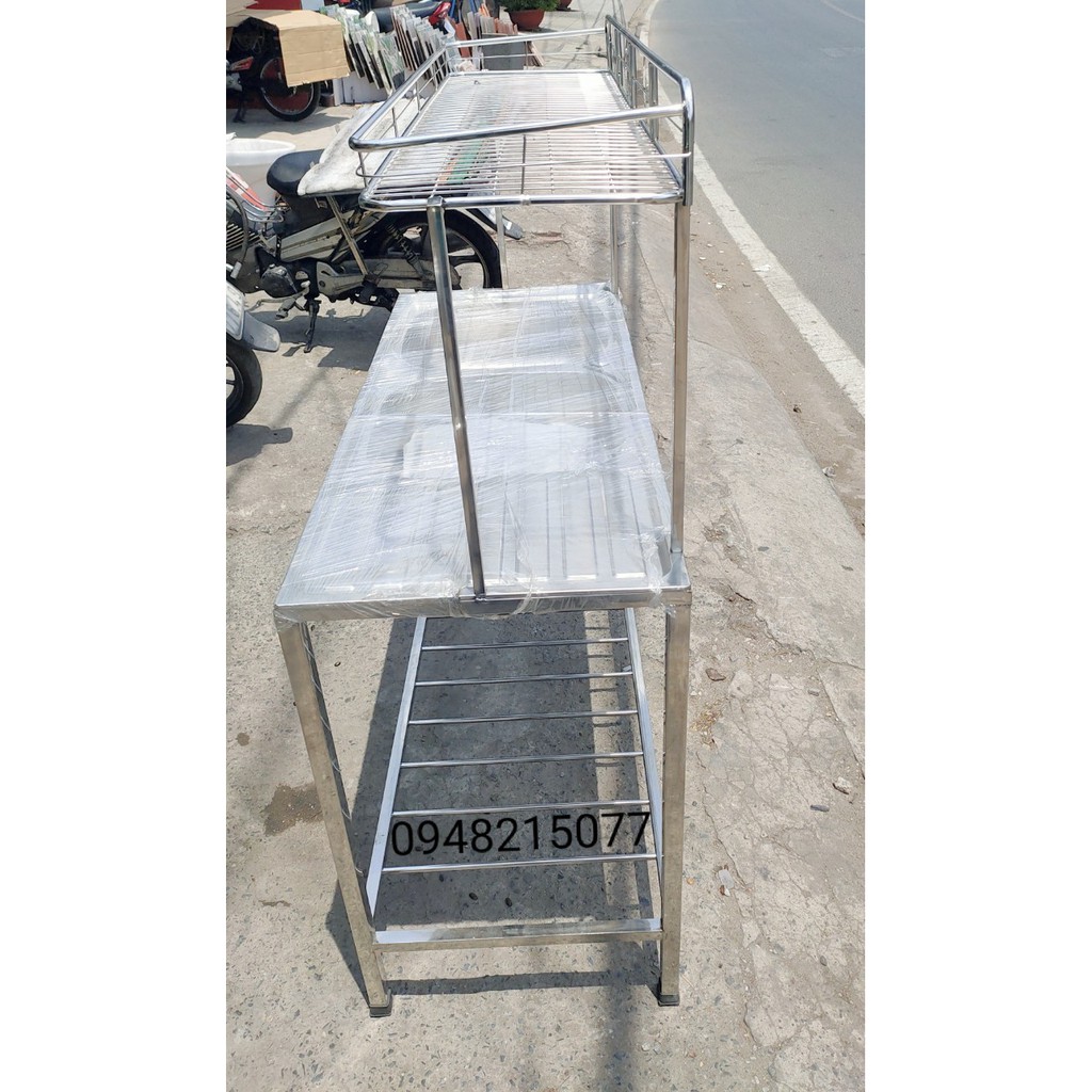 CHẬU RỨA CHÉN CÓ KÈM KỆ VÀ CHÂN ĐẾ INOX