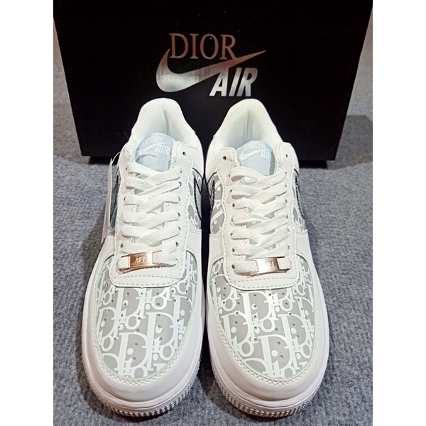 Ảnh thật Giày sneaker force chữ xám thấp cổ