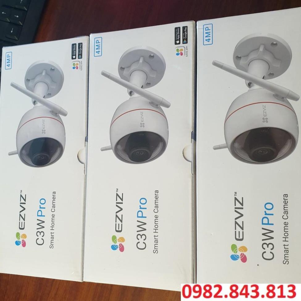 Camera wifi Ezviz ngoài trời C3W-PRO 4MP,IP67 chống bụi nước, Màu Ban Đêm, Âm Thanh 2 Chiều, Đèn và Còi Báo Động, AI