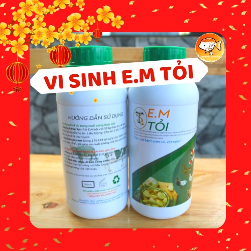 VI SINH E.M TỎI  TẠO HỆ MIỄN DỊCH GIÚP CÁ HÁU ĂN, TĂNG CƯỜNG LỢI KHUẨN, KHỬ KHÍ ĐỘC HẠI (NH3, H2S,..)