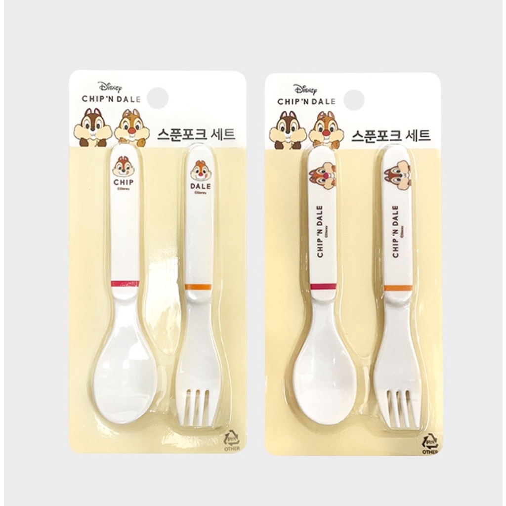[DAISO Korea] Bộ Muỗng Nĩa Tráng Miệng Chip &amp; Dale Melamine Hàn Quốc