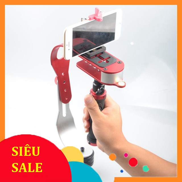 [SiêuRẻ] [ELPSJUNE hoàn 30k xu] Tay cầm chống rung - Stabilizer Steadicam cho camera hành trình, hành động, điện thoại .